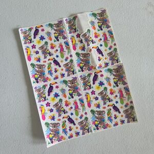 Vintage Y2K Lisa Frank Tropical Animal Koala Toucan Parrot Fantasy Stickers